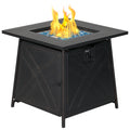 28" Gas Fire Pit Table with Blue Glass Stones B439