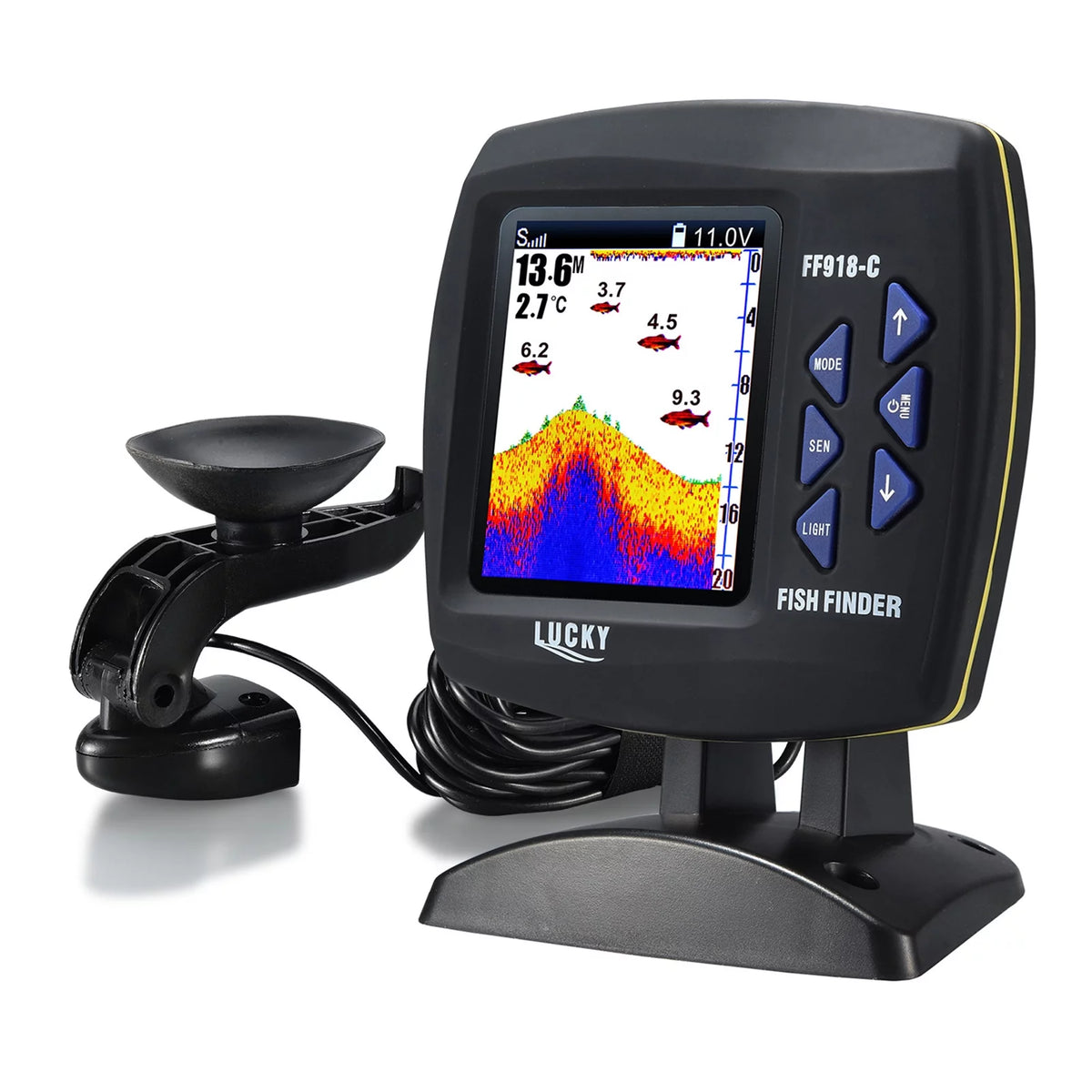 Color LCD Screen Fish Finder 590ft Water Depth I24952