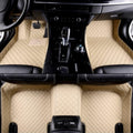 Custom Car Floor Mats All Weather Non-Slip Leather Floor Liners Black Blue A347