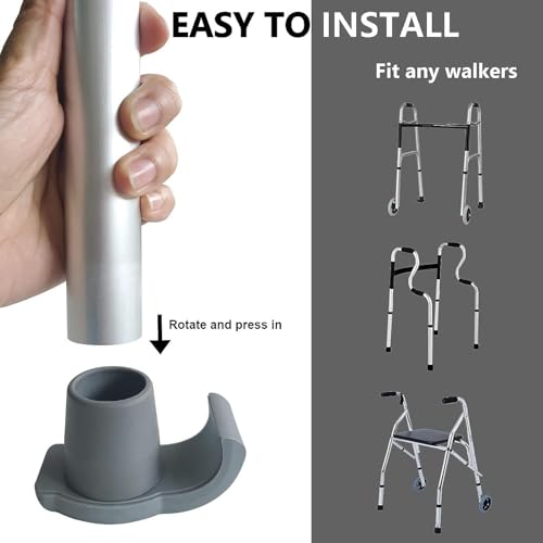 Black Rubber Walker Glides L538056