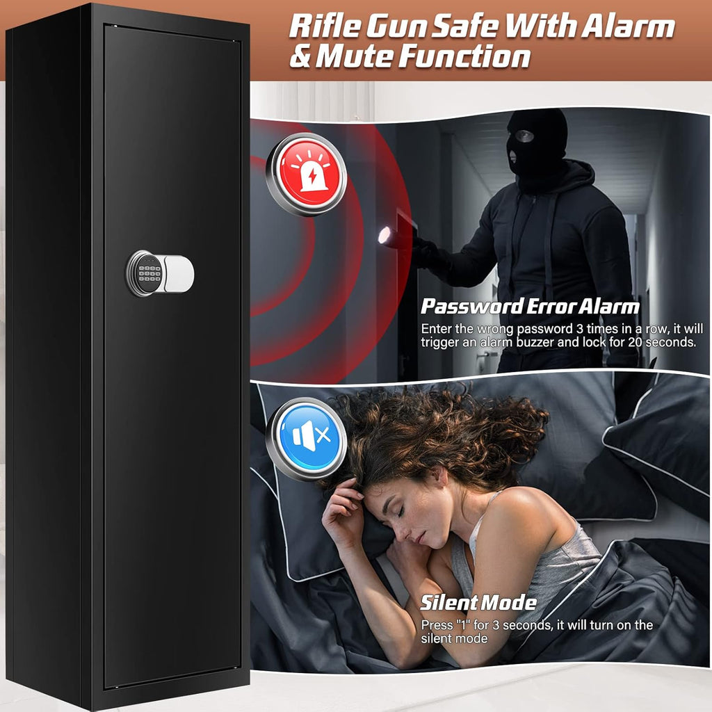 Black 7-8 Fireproof Gun Safe with Digital Keypad P871
