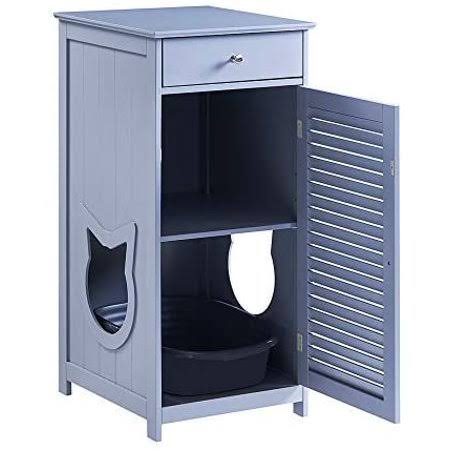 Cat Litter Enclosure with Storage Drawer I436398