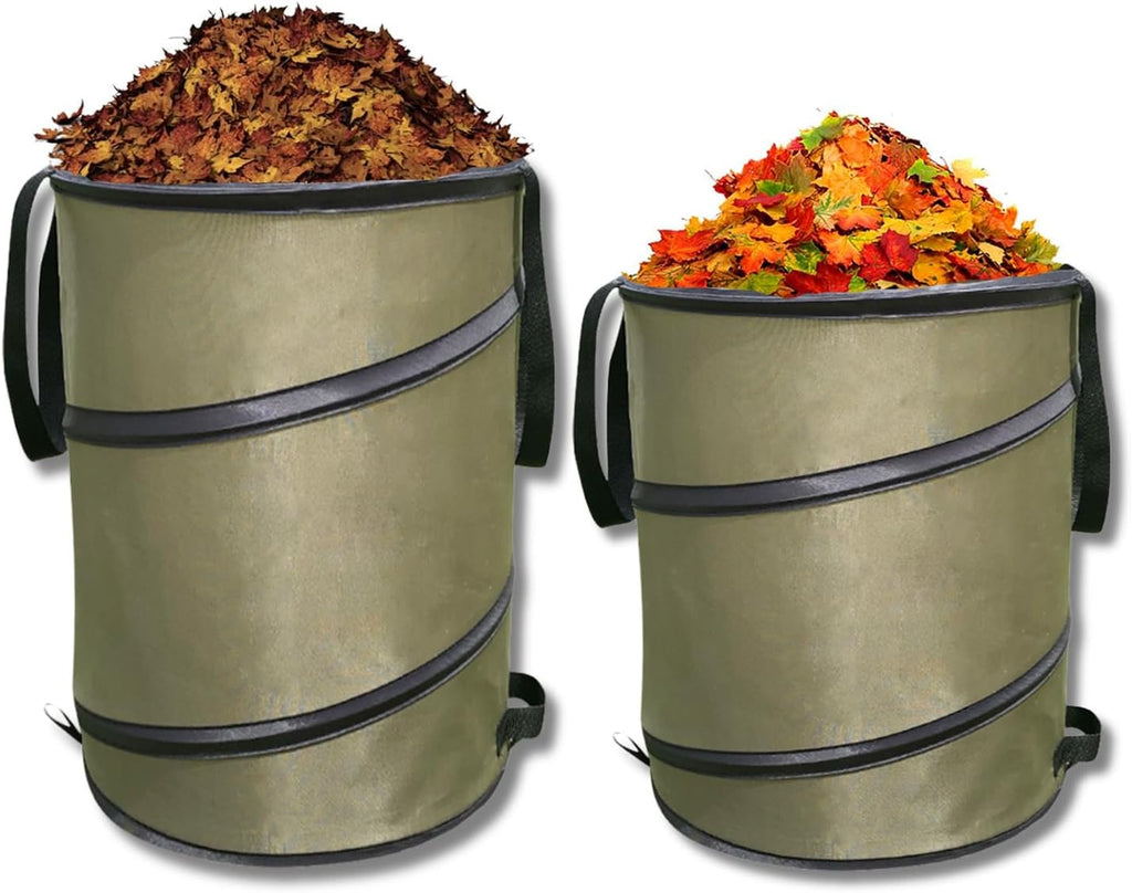 2 Pack 24 Gallon 30 Gallon Pop-Up Reusable Yard Waste Bags Y10100