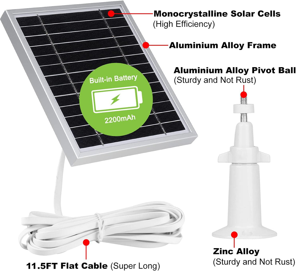 2 Pack Solar Panel for Camera N861