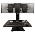 Black Dual Monitor Sit-Stand Desk Converter E5884