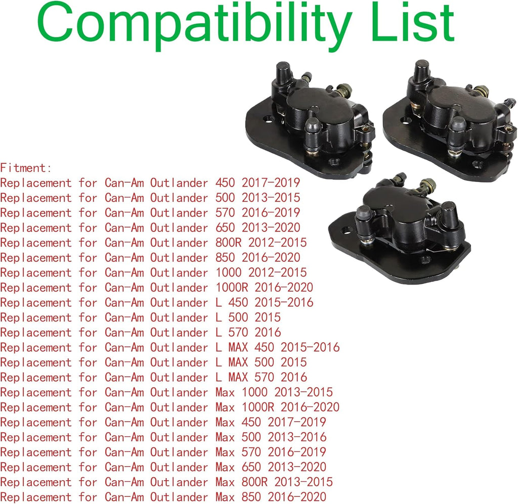 Front + Rear Brake Calipers with Pads S9915