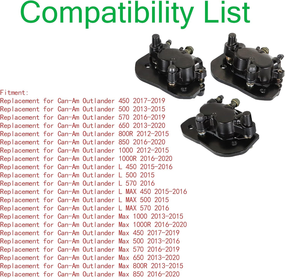 Front + Rear Brake Calipers with Pads S9915