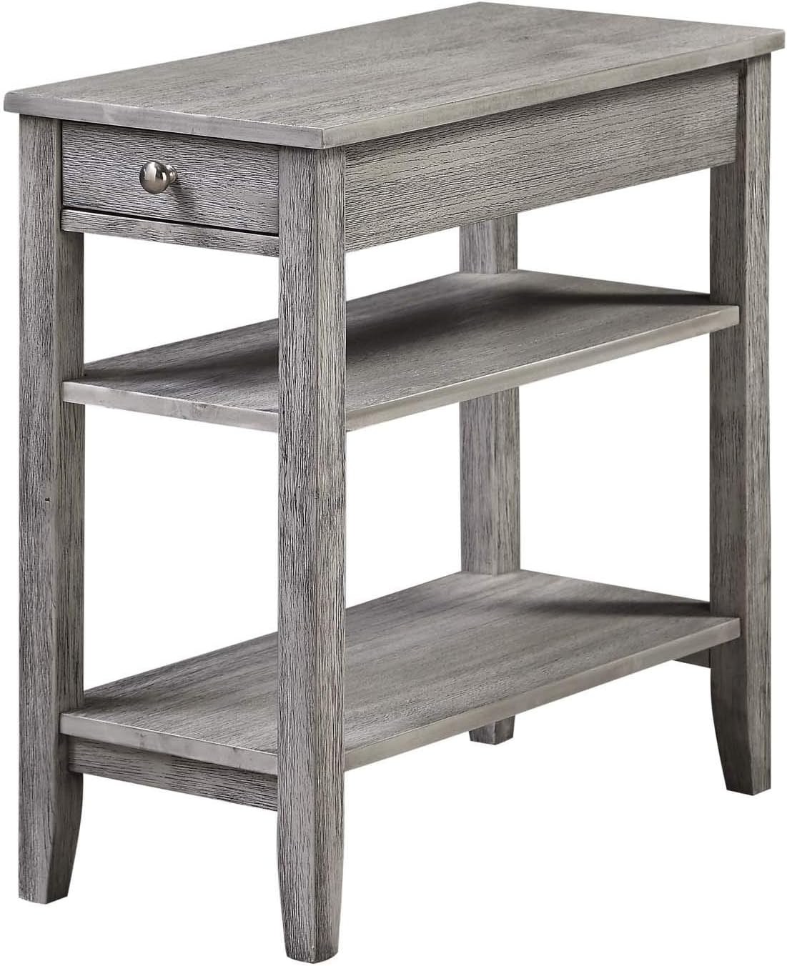 Three Tier End Table with Drawer, Mahogany G40713