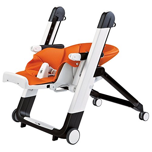 Folding High Chair & Recliner, Height Adjustable, Ambiance Brown (White) M30069
