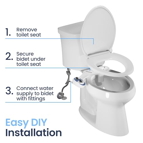 Self-Cleaning Non-Electric Bidet Attachment (White) A5564