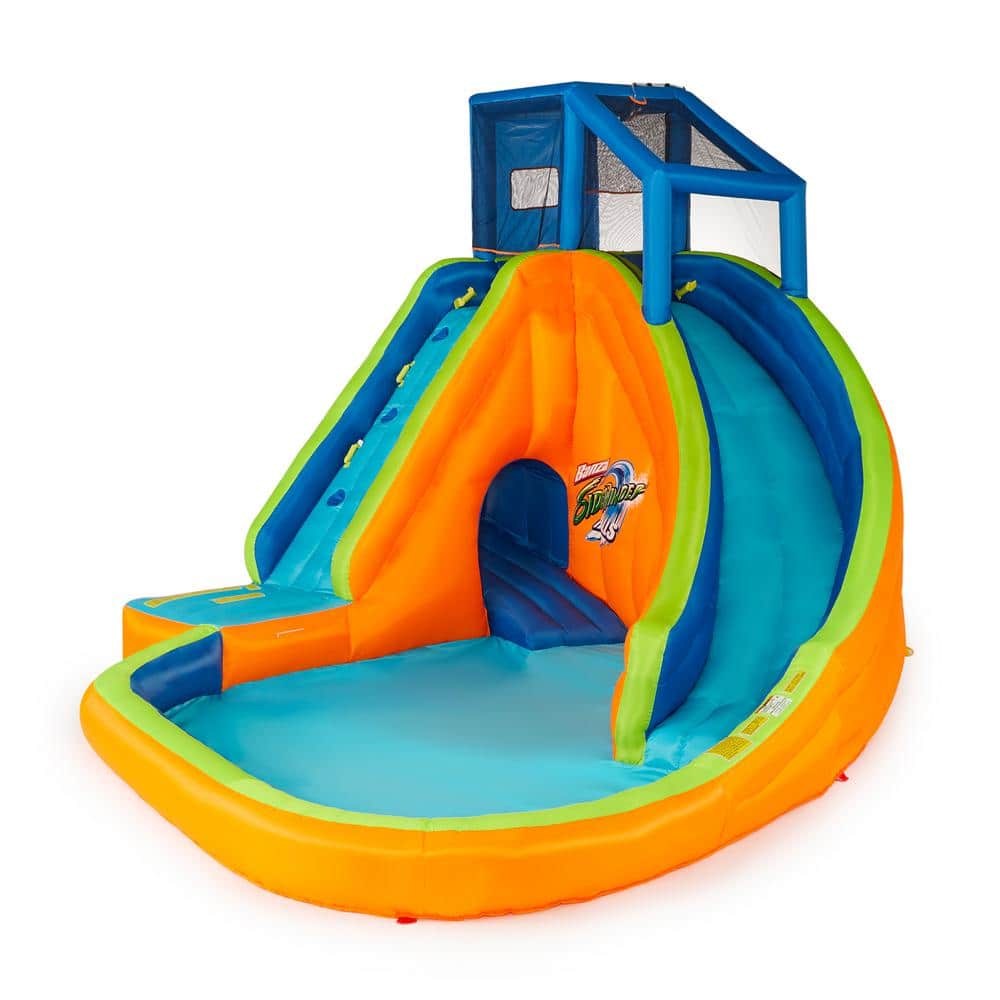 Multi Polyester Inflatable Water Park Play Pool with Slides and Blower V860