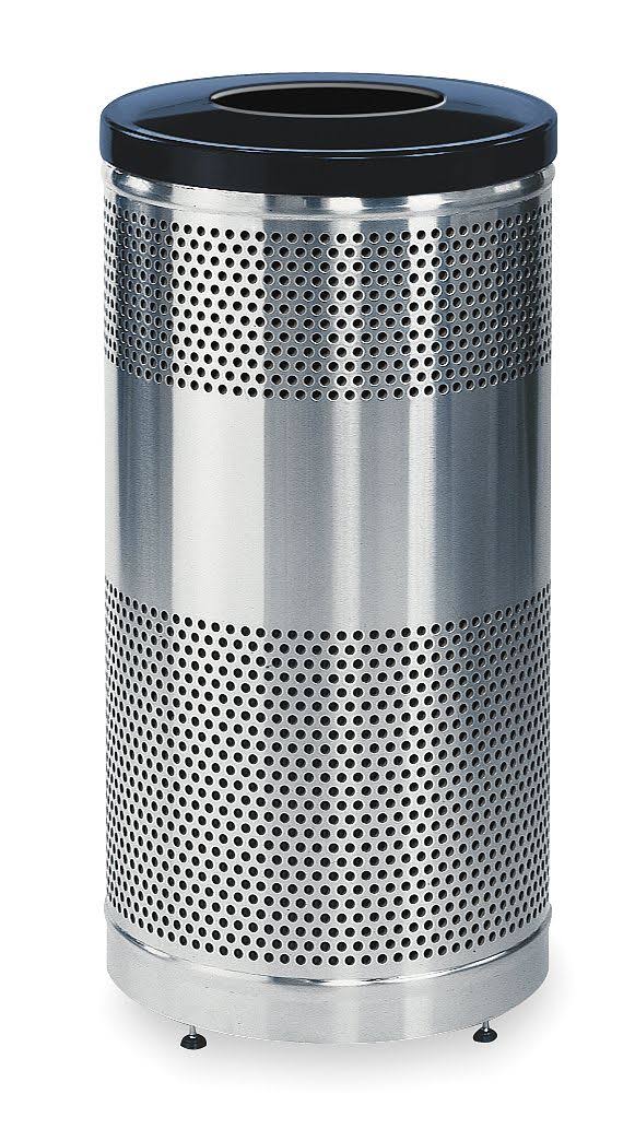 25gal Round Steel Trash Can D621238