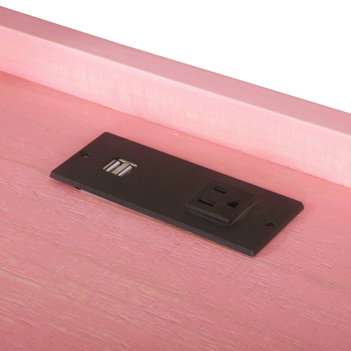 Black Industrial Computer Desk with USB Port J88040