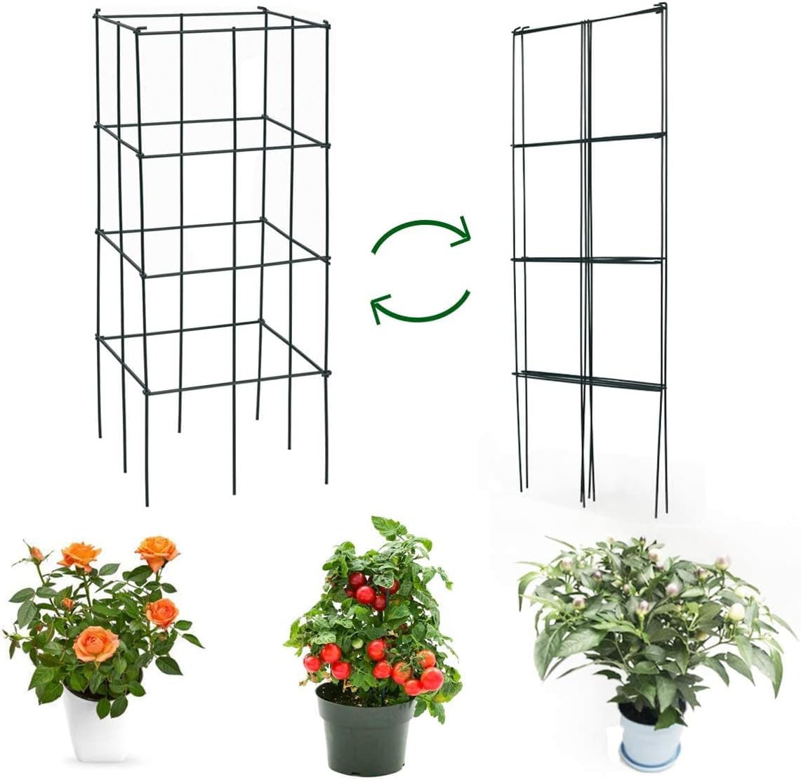 4 Pack 39 Inches Tall Square Plant Support Cage M195167