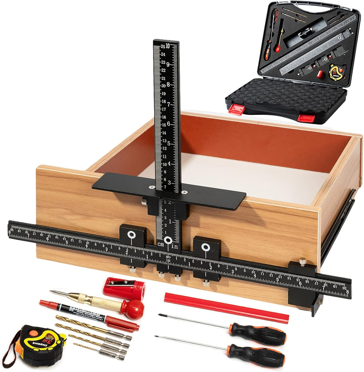 Cabinet Hardware Jig Tool Set Aluminum Alloy U583