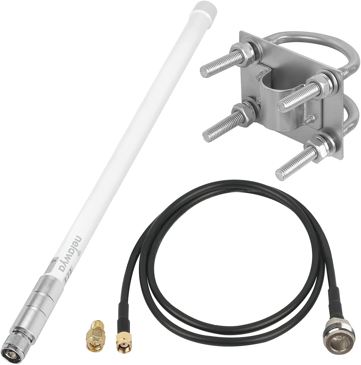 8dBi LoRa Antenna 915Mhz Omni-Directional with 10ft Cable Grey 110cm I399170