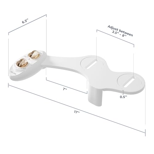Self-Cleaning Non-Electric Bidet Attachment (White) A5564
