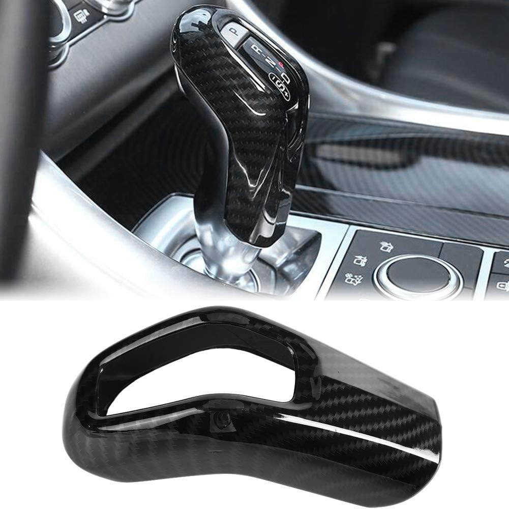 Carbon Fiber Car Gear Shift Knob Cover Trim Pack of 2 H465