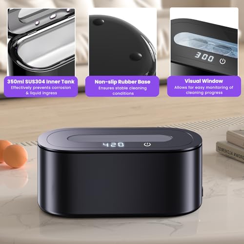 Ultrasonic Jewelry Cleaner, 48Khz 12oz 30W Digital Timer O696777