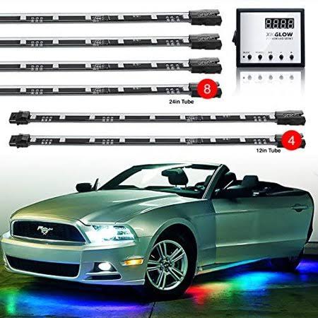 8pc 24 inch Tubes + 4pc 12 inch Tubes 3 Million Color LED Underbody Glow K268