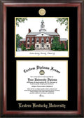 Gold Embossed Diploma Frame with Campus Images Lithograph G903