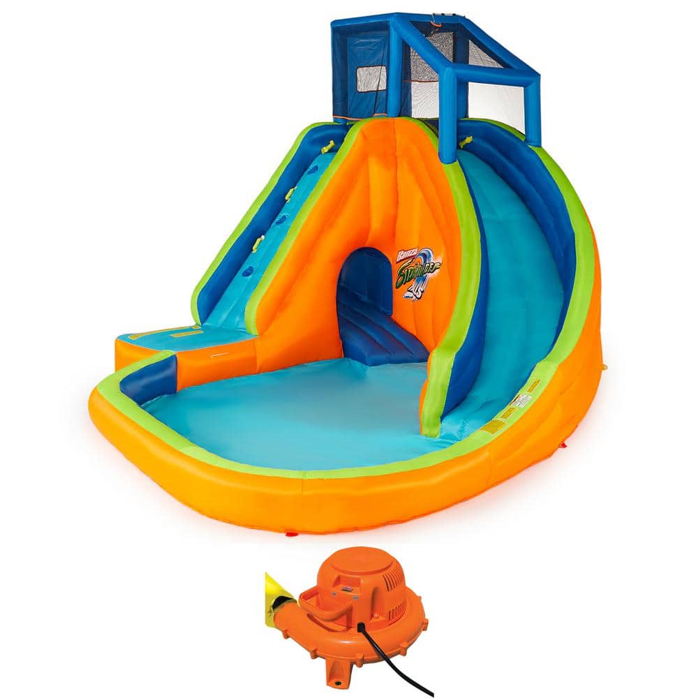 Multi Polyester Inflatable Water Park Play Pool with Slides and Blower V860