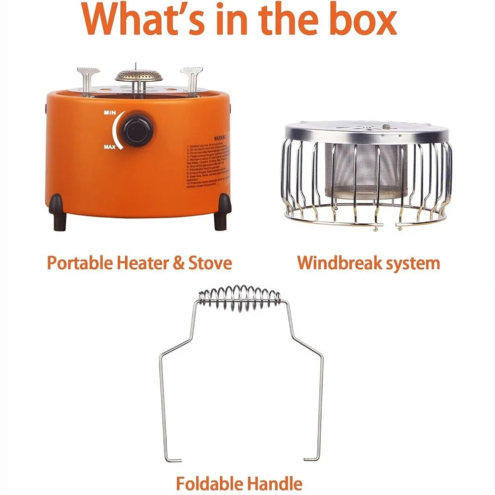 Portable Propane Heater & Stove with Fireproof Gloves M2481