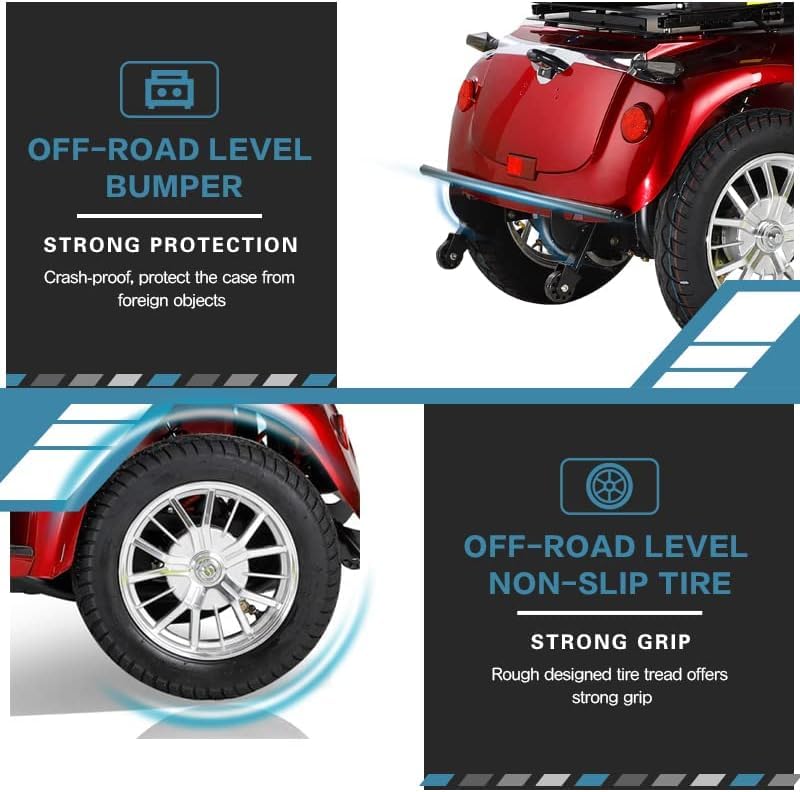 Red 4 Wheel Electric Mobility Scooter M17216
