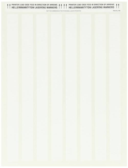 White Polyester Laser Tag Label .75 inch x .25 inch G211625