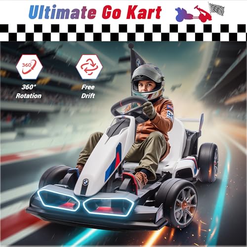 24V Licensed BMW Drift Kart with Dual 200W Motors L963260