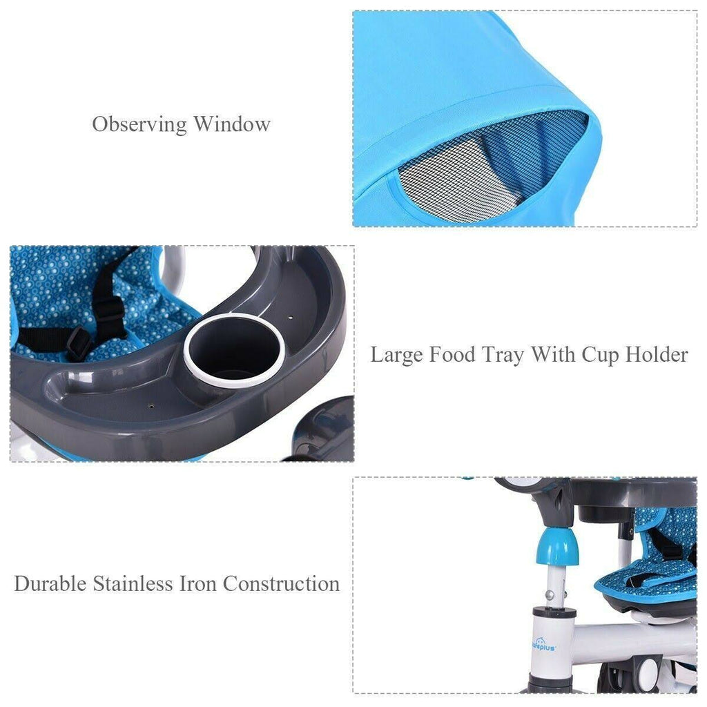 4-in-1 Detachable Baby Stroller Tricycle with Canopy R61890
