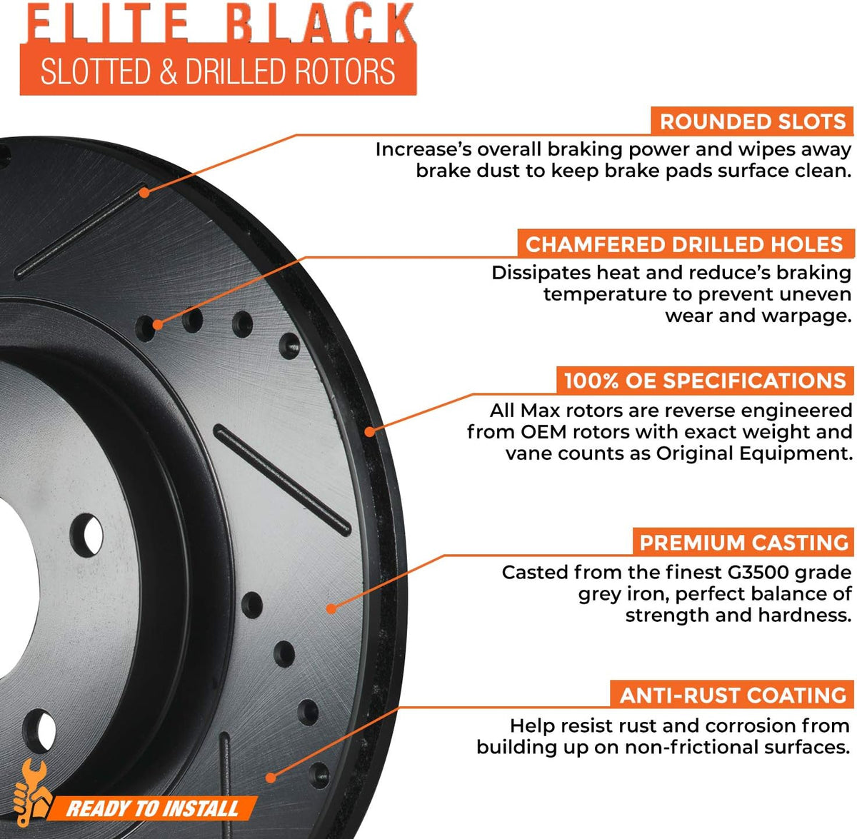 Front and Rear Brake Rotors with Carbon Ceramic Pads L273