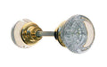 Glass Knob and Spindle Set Brass D75064