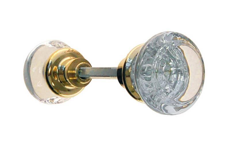 Glass Knob and Spindle Set Brass D75064