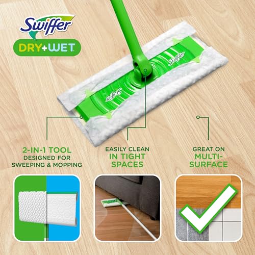 20 Piece Dry and Wet Mop Starter Kit with 19 Refills F484423
