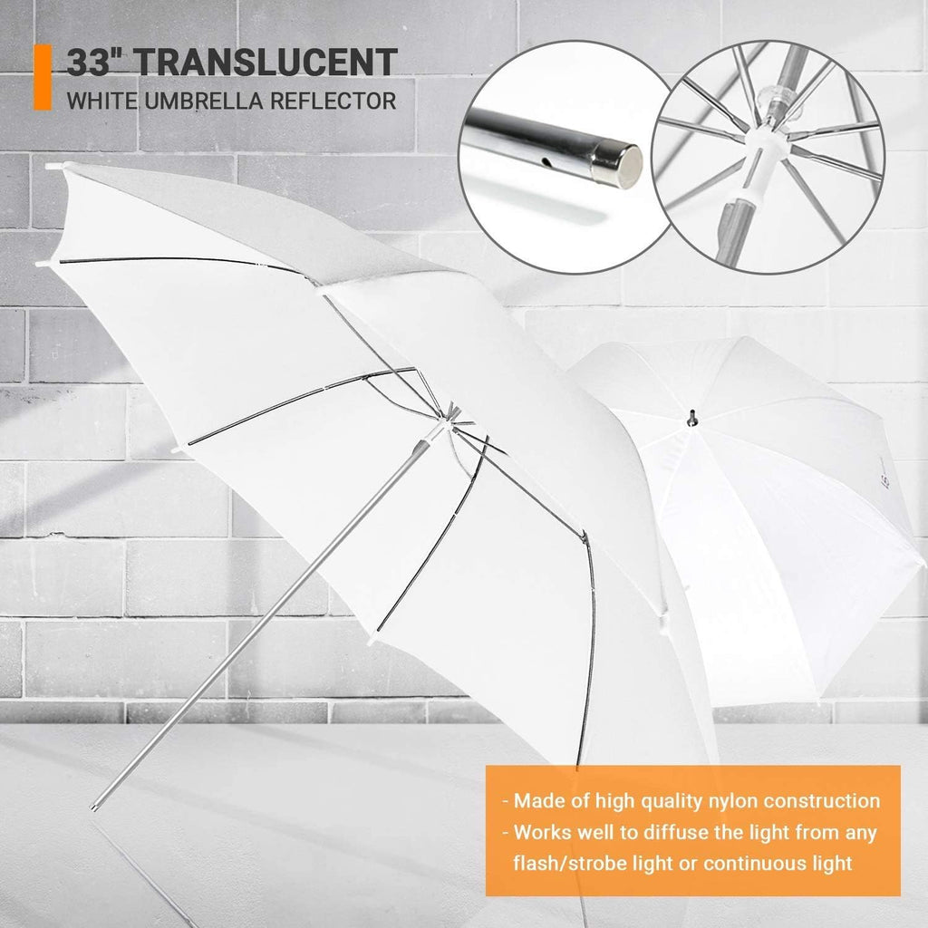 700W Soft Continuous Lighting Kit with Umbrella Reflector and Carry Bag O1565