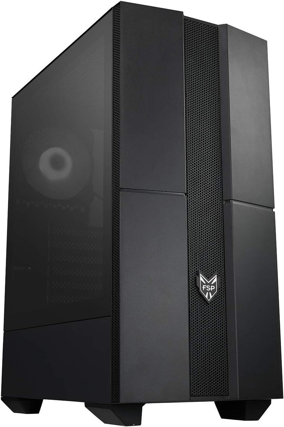 ATX Mid Tower PC Gaming Case with Tempered Glass Side Panel K809433