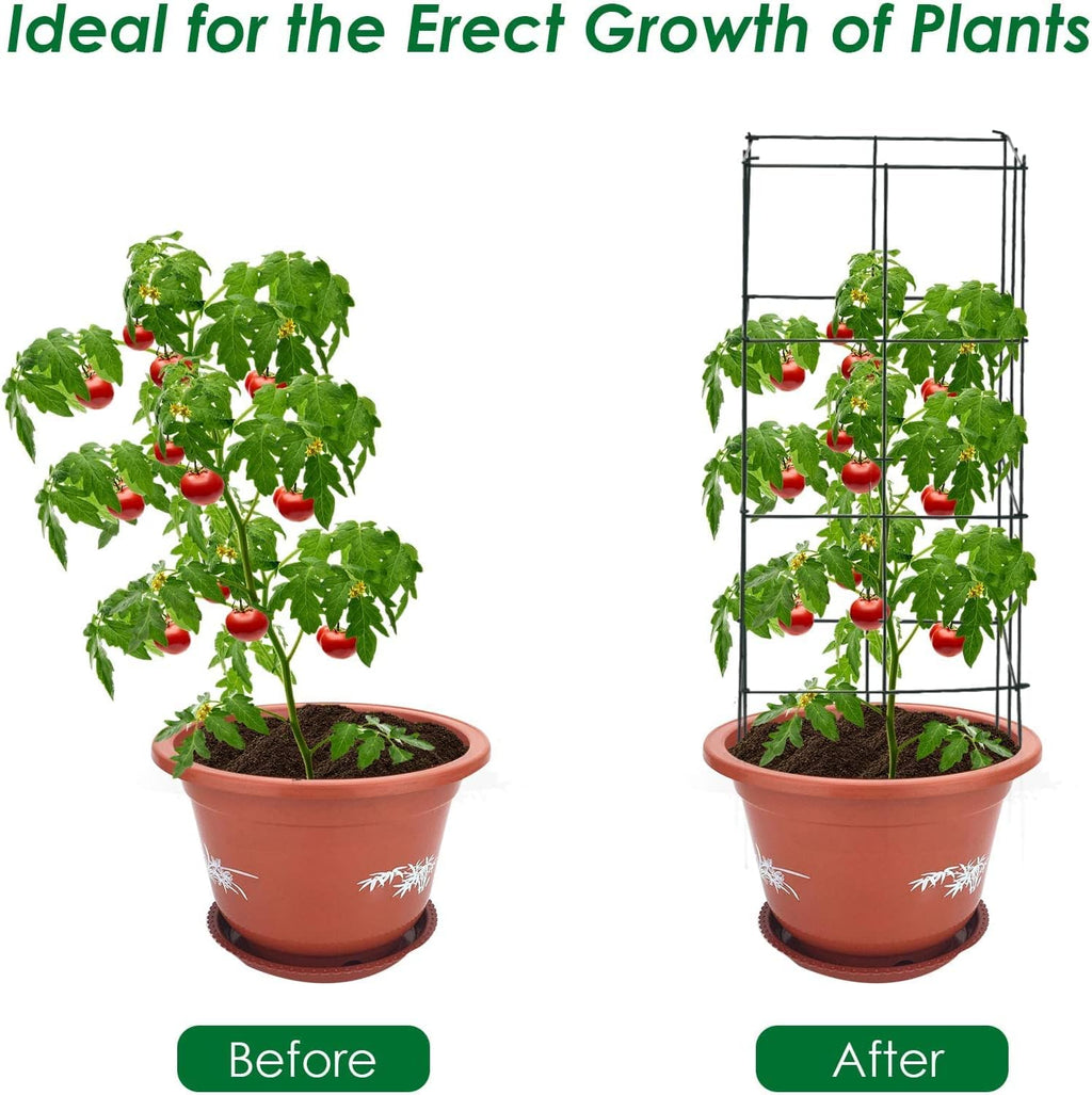 4 Pack 39 Inches Tall Square Plant Support Cage M195167