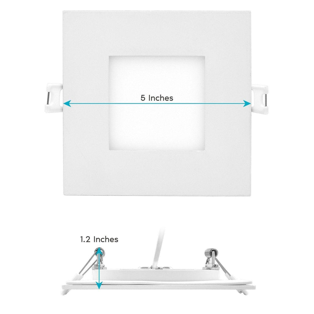 4 in Dimmable Integrated LED Recessed Light Ultra Thin Square Kit 12-Pack N6336