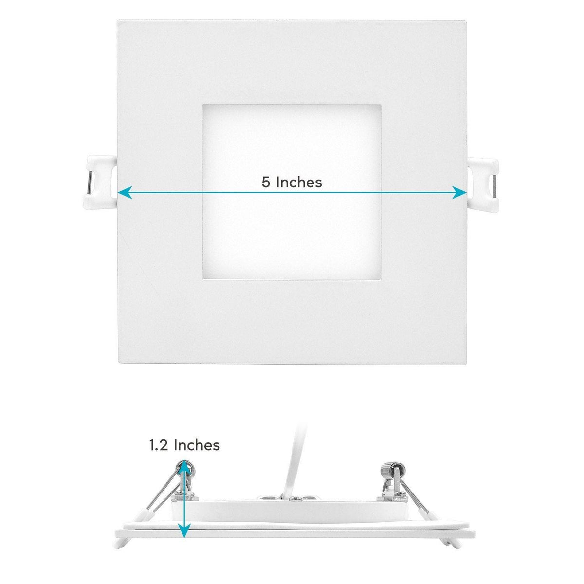 4 in Dimmable Integrated LED Recessed Light Ultra Thin Square Kit 12-Pack N6336