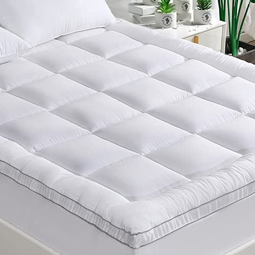 Twin XL Size Cooling Mattress Pad Cover Rayon from Bamboo Quilted Fitted Mattress Topper with 19 Inches Deep Pocket D870