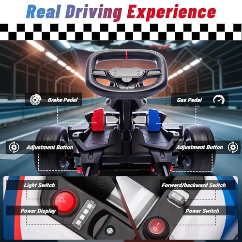 24V Licensed BMW Drift Kart with Dual 200W Motors L963260