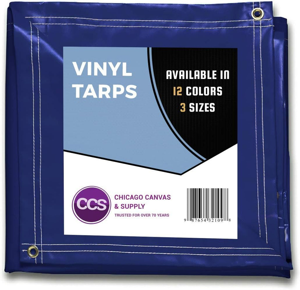 Heavy Duty Waterproof Vinyl Tarp Grey 10 by 12 Feet Pack of 2 T356