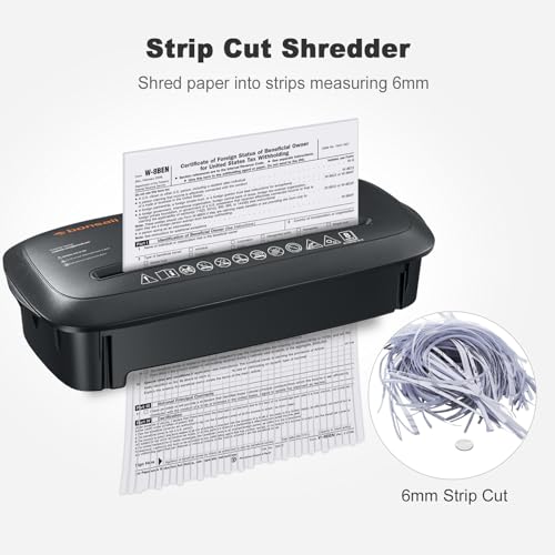 8-Sheet StripCut Paper Shredder with 3.4 Gallons Wastebasket E218460