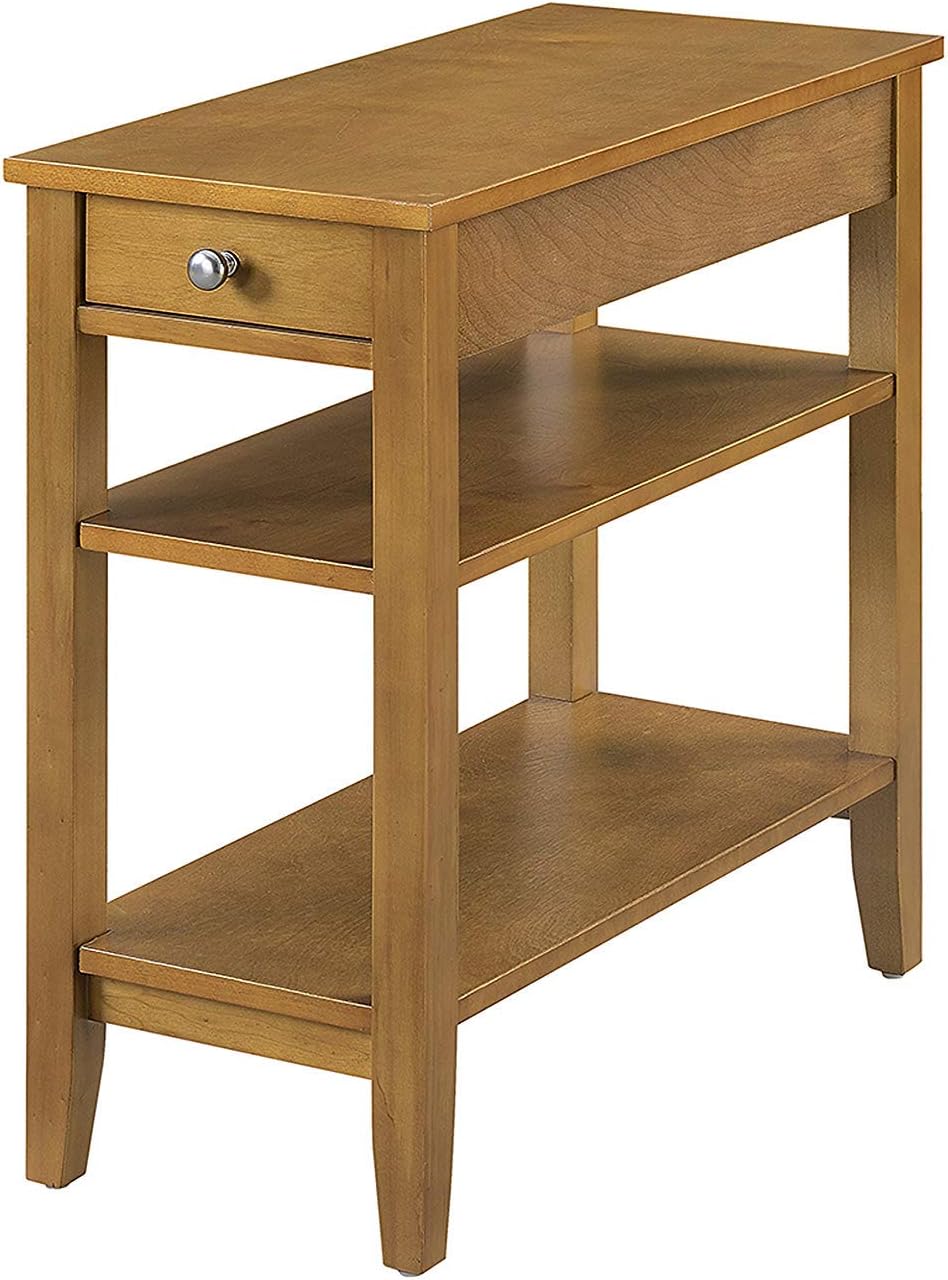 Three Tier End Table with Drawer, Mahogany G40713