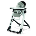 Folding High Chair & Recliner, Height Adjustable, Ambiance Brown (White) M30069