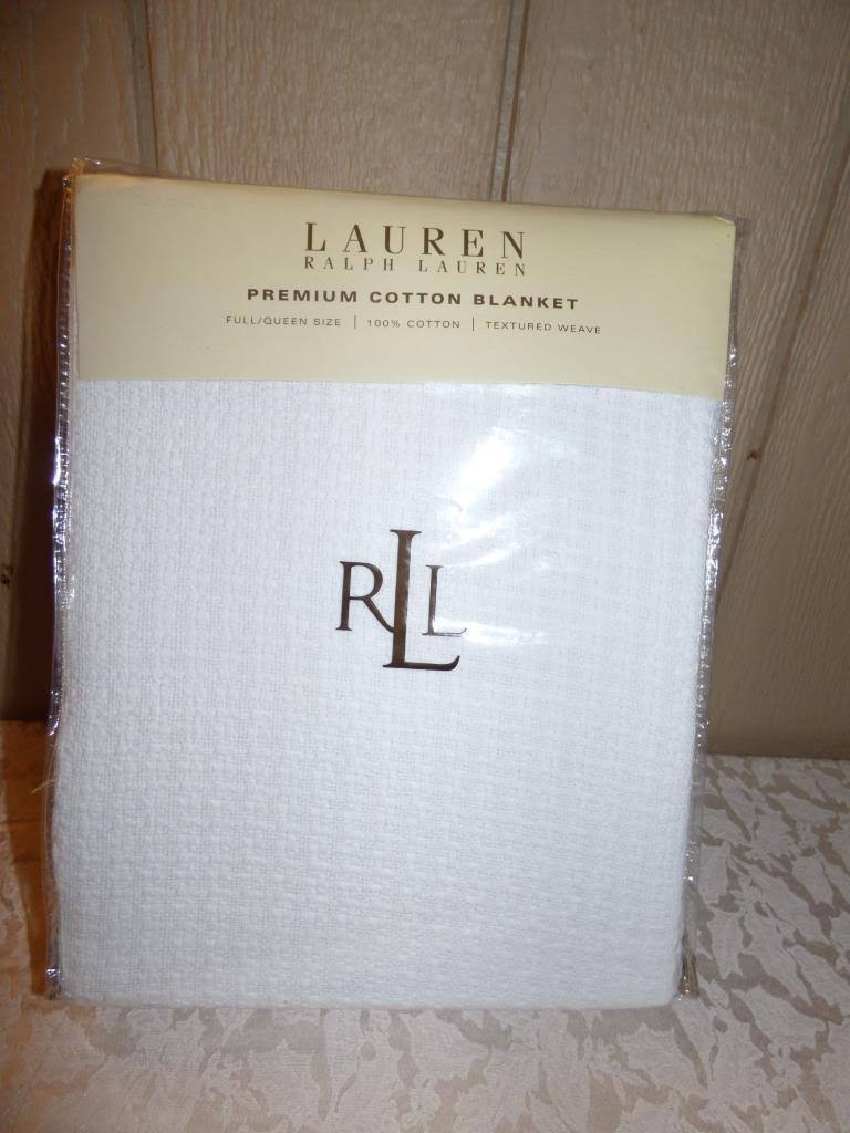 100% Cotton Full/Queen Blanket - White O54231