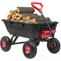 Heavy Duty Garden Dump Cart with 10" Pneumatic Tires T5213
