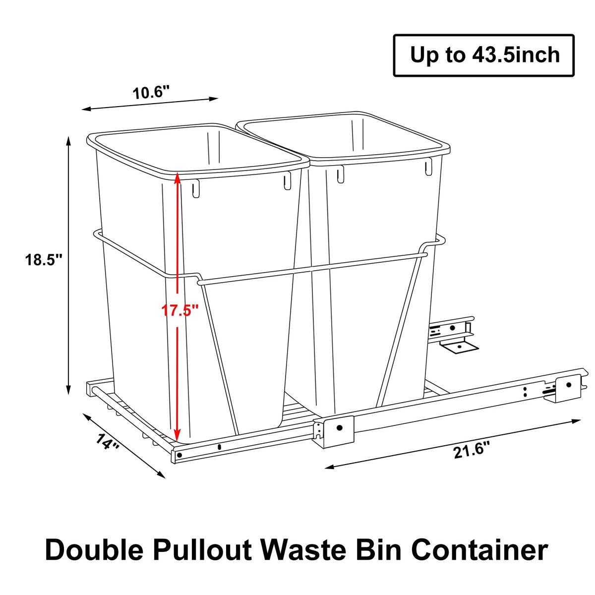 Dual 35Qt Pullout Trash Can I51494