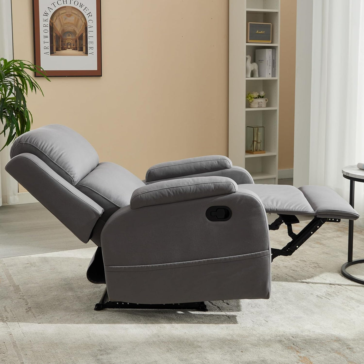 Leather Recliner Chair with Adjustable Backrest F18188